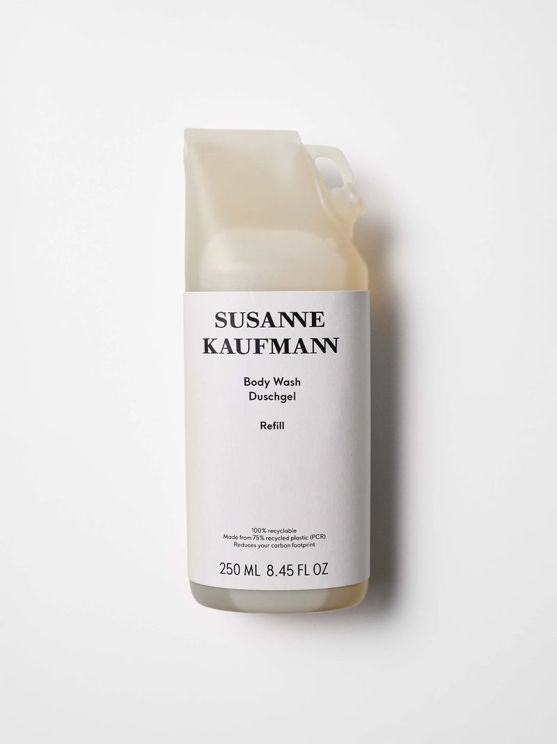 Susanne Kaufmann Body Wash 
Refill for soft, hydrated skin, with a fresh scent of spruce, juniper, and cedarwood